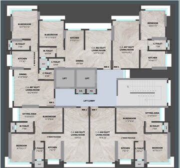 Floor Plan in 1 BHK Apartment at Shree Siddhivinayak Park Abode, Dadar West – for Sale