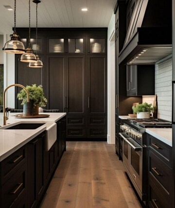 Kitchen in 3 BHK Builder Floor at Green Park – for Rent