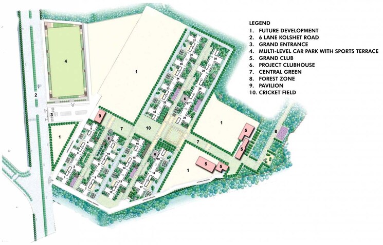 Master Plan, lodha-amara 2 Bedroom 667 Sq.Ft. Apartment In Kolshet Road Thane 8816158