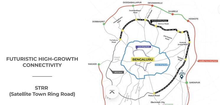 Map Location, mjr-divine-meadows 4 Bedroom 3485 Sq.Ft. Villa In Sarjapur Road Bangalore 8816499