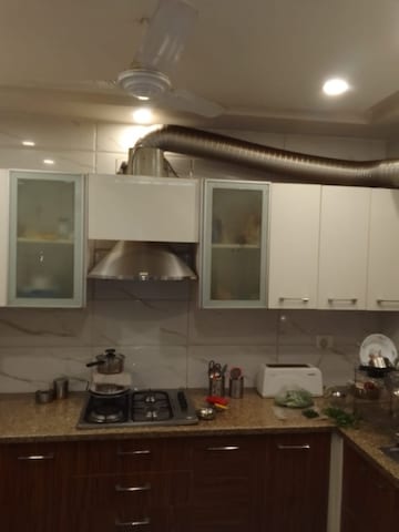 Kitchen in 3 BHK Apartment at Greater Kailash I – for Rent