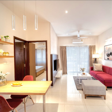 Living Room in 2 BHK Apartment at Adarsh Greens Phase 2, Kogilu – for Sale