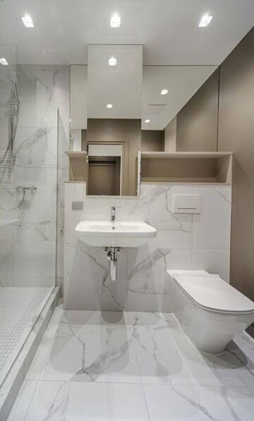 Bathroom in 1 BHK Builder Floor at Malviya Nagar – for Rent