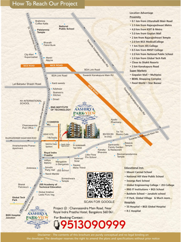 Map Location, raja rajeshwari nagar 3 Bedroom 1375 Sq.Ft. Apartment In Raja Rajeshwari Nagar Bangalore 8816846