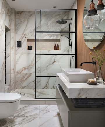Bathroom in 2 BHK Builder Floor at Anand Niketan – for Rent