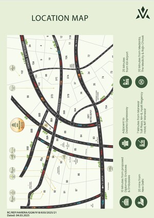 3 BHK Builder Floor – Map Location View at ROF Pravasa, Sector 88a - for Sale
