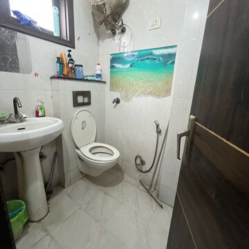 Bathroom in 1 BHK Builder Floor at Panchsheel Vihar – for Rent