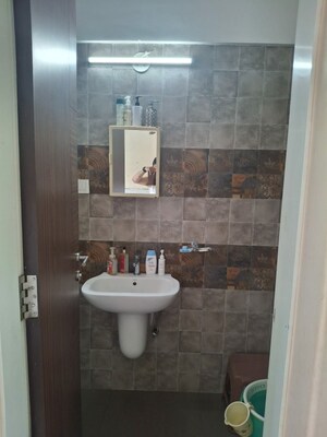 Bathroom in 1 BHK Apartment at Ashray Jaswanti Woods, Mulund West – for Sale