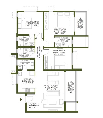 3 BHK Apartment For Sale in Godrej Lakeside Orchard, Sarjapur Road