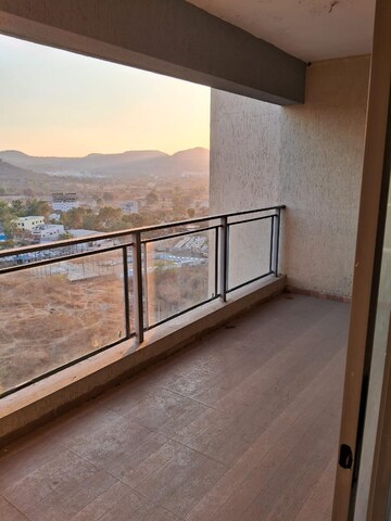Balcony in 2 BHK Apartment at RR Lunkad 66 Avenue, Pimple Nilakh – for Rent