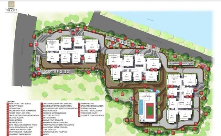 3.5 BHK + Pooja Room,Servant Room Apartment For Sale in Cybercity Trevita