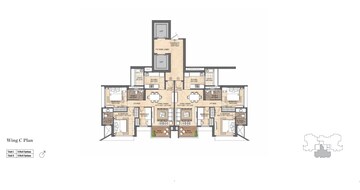 Floor Plan in 4 BHK Apartment at Lodha Mahalaxmi Bellevue, Mahalaxmi – for Sale