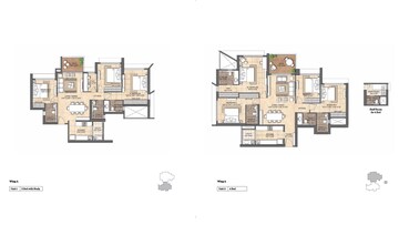 Floor Plan in 4 BHK Apartment at Lodha Mahalaxmi Bellevue, Mahalaxmi – for Sale