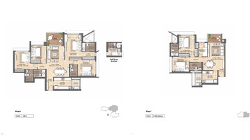 Floor Plan in 4 BHK Apartment at Lodha Mahalaxmi Bellevue, Mahalaxmi – for Sale