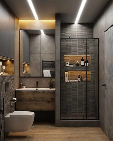 Bathroom in 4 BHK Builder Floor at Defence Colony – for Rent