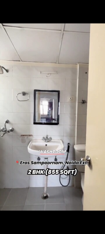 Bathroom in 2 BHK Apartment at Eros Sampoornam Mart, Sector 2 Greater Noida – for Sale