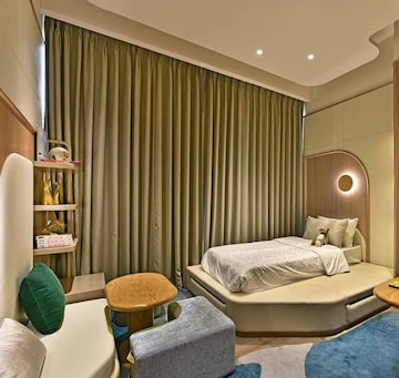 Living Room in 4 BHK Apartment at Rustomjee Crown, Prabhadevi – for Rent