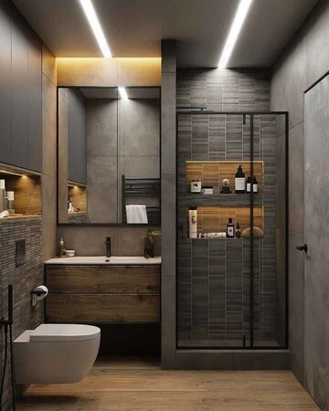 Bathroom in 3 BHK Builder Floor at Defence Colony – for Rent