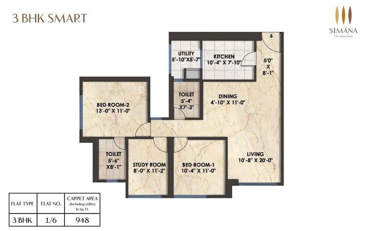 Floor Plan, bhoomi-simana 4 Bedroom 1774 Sq.Ft. Apartment In Parel Mumbai 8819280