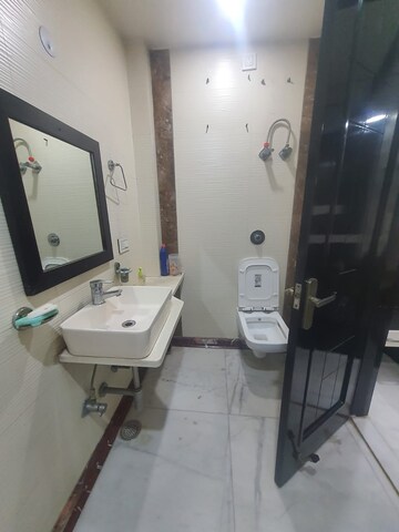 Bathroom in 3 BHK Builder Floor at Prashant Vihar – for Rent