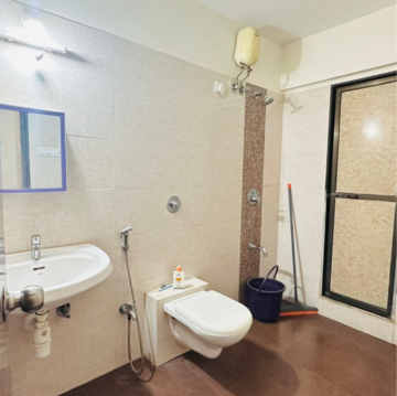 Bathroom in 1 BHK Apartment at K Patel Five Garden, Geetanjali Nagar – for Rent