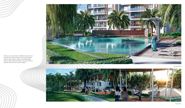 Swimming Pool, my-home-apas 3 Bedroom 3860 Sq.Ft. Apartment In Kokapet Hyderabad 8819454