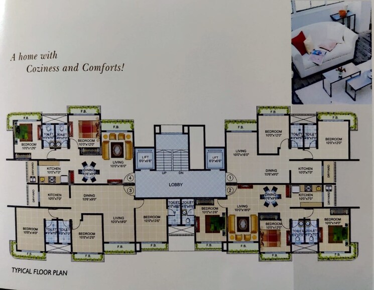 Floor Plan, praful-chs 3 Bedroom 1050 Sq.Ft. Apartment In Kandivali West Mumbai 8813907