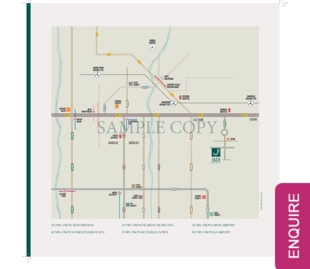 3 BHK 1620 Sq.Ft. Apartment in Jade County