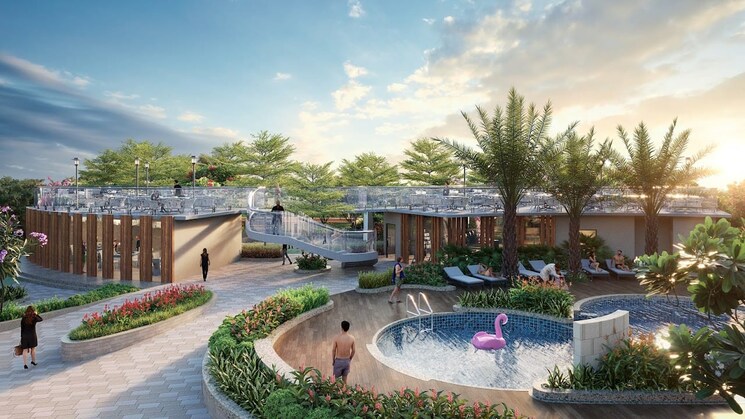 Swimming Pool, metro-satyam-queens-necklace 1 Bedroom 404 Sq.Ft. Apartment In Rohinjan Navi Mumbai 8820323