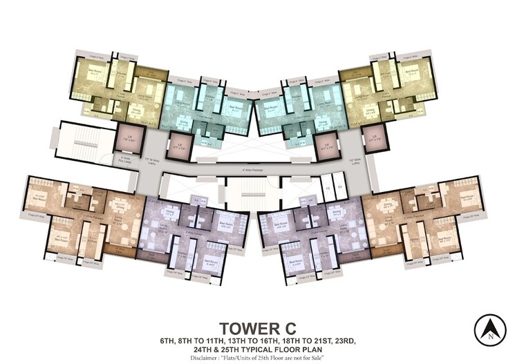 Master Bedroom, metro-satyam-queens-necklace 1 Bedroom 404 Sq.Ft. Apartment In Rohinjan Navi Mumbai 8820323