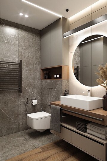 Bathroom in 2 BHK Builder Floor at Green Park Extension – for Rent