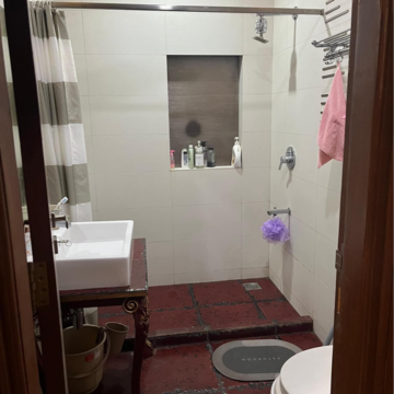Bathroom in 3 BHK Builder Floor at Malviya Nagar – for Rent