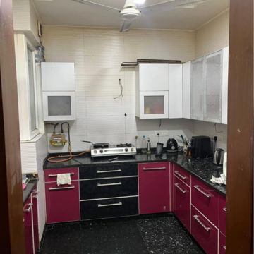 Kitchen in 3 BHK Builder Floor at Malviya Nagar – for Rent