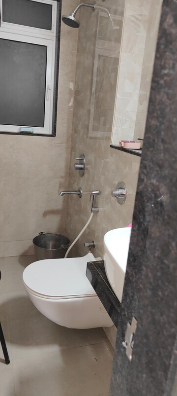 Bathroom in 2 BHK Apartment at Ashar Axis, Majiwada – for Rent