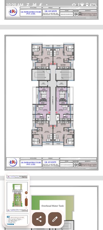 Floor Plan in 1 BHK Builder Floor at Karanjade – for Sale