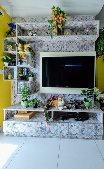 Living Room in 2 BHK Apartment at Puravankara Palm Beach, Hennur – for Rent