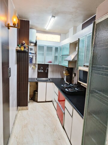 Kitchen in 2 BHK Builder Floor at Rajouri Garden – for Rent