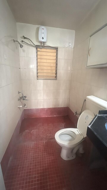 Bathroom in 2 BHK Apartment at Sai Dwarkamai CHS, Kondhwa – for Rent