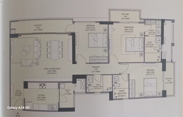 Floor Plan in 4 BHK Apartment at Emaar Urban Oasis, Sector 62 – for Sale