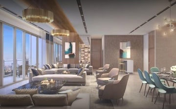 Living Room in 4 BHK Apartment at Sugee Sea Krest, Worli – for Sale