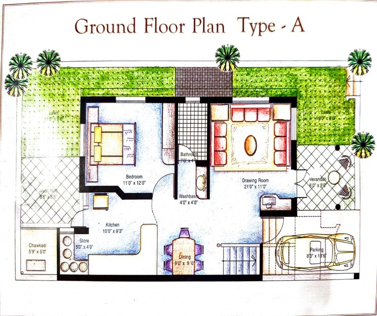 Floor Plan, prahlad nagar 4 Bedroom 160 Sq.Yd. Villa In Prahlad Nagar Ahmedabad 8822973