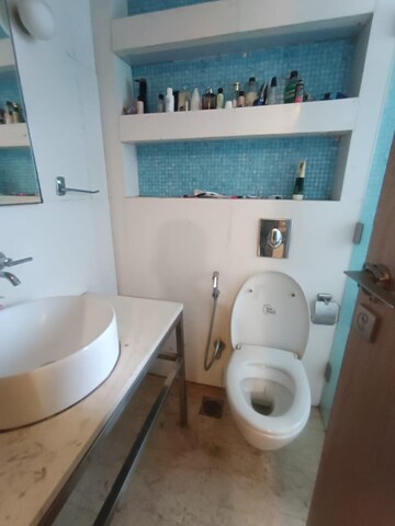 Bathroom in 3 BHK Apartment at Lodha Fiorenza, Goregaon East – for Rent