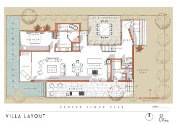 Floor Plan in 5 BHK Villa at Sangolda – for Sale