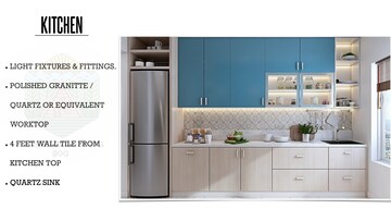 Kitchen in 4 BHK Villa at Salvador Do Mundo – for Sale