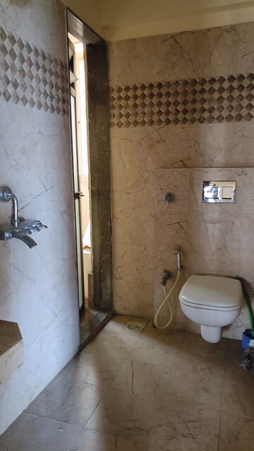 Bathroom in 1.5 BHK Apartment at Madhav Palacia, Ghodbunder Road – for Rent