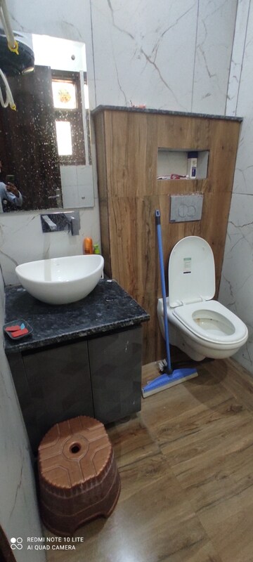 Bathroom in 3 BHK Builder Floor at Motia Blue Ridge, Dhakoli – for Rent