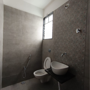 Bathroom in 2 BHK Apartment at Goel Ganga Amber, Mumbai Bangalore Highway – for Sale