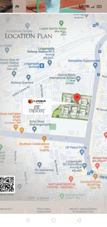 3 BHK Apartment – Map Location View at Candeur Crescent, Serilingampally - for Sale