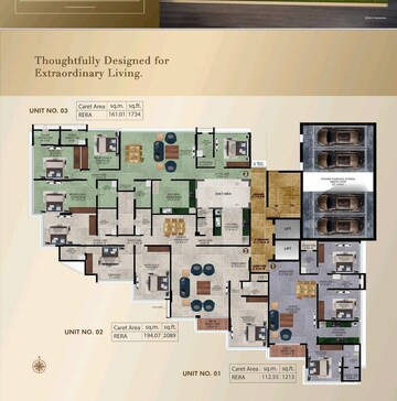 Floor Plan in 4 BHK Apartment at Ajmera Prive, Juhu – for Rent