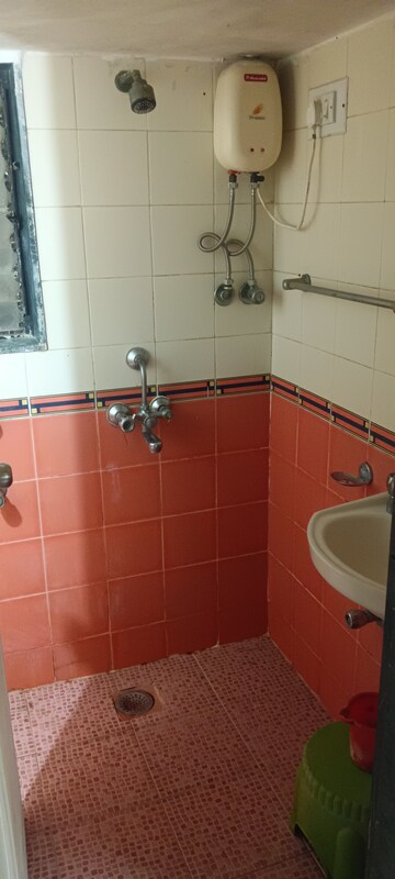Bathroom in 1 BHK Apartment at Kshitij CHS, Goregaon East – for Rent
